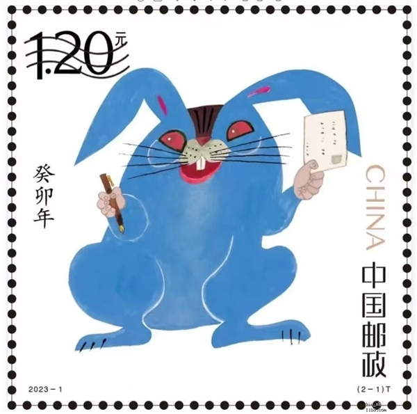 兔年郵票藍兔子居然還有“真人版” 網(wǎng)友：邪惡的有點可愛